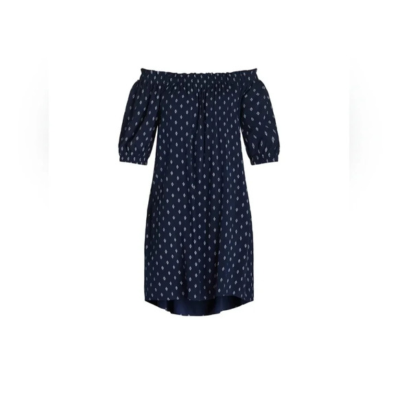 Time and Tru Smocked Neck Off the Shoulders Dress Womens Size Large - Picture 6 of 7